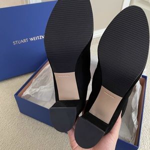 Stuart Weitzman Black Suede Leather Boots